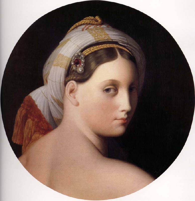 Jean-Auguste Dominique Ingres Tete de la grande odalisque couchee